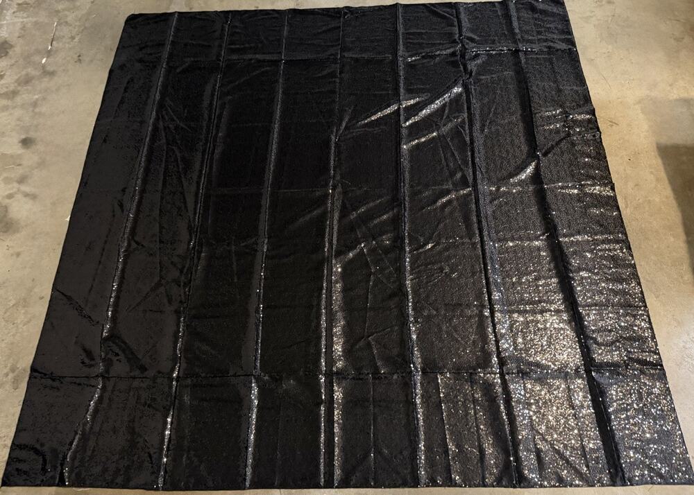 Background Black Glitter Curtain 6FT x 6FT